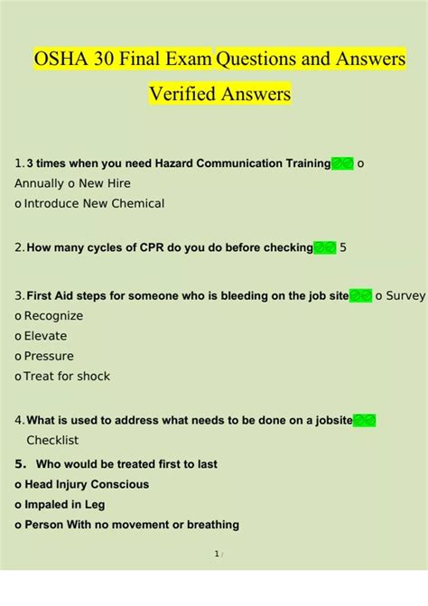 is the osha test hard|osha 30 questions and answers.